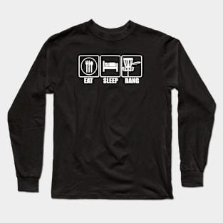 Eat Sleep Bang Chains - Disc Golf Long Sleeve T-Shirt